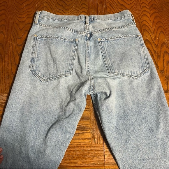 AGOLDE Jaime Button Fly Distressed Classic High Rise Straight Ankle Jeans Sz 27 - Picture 14 of 15